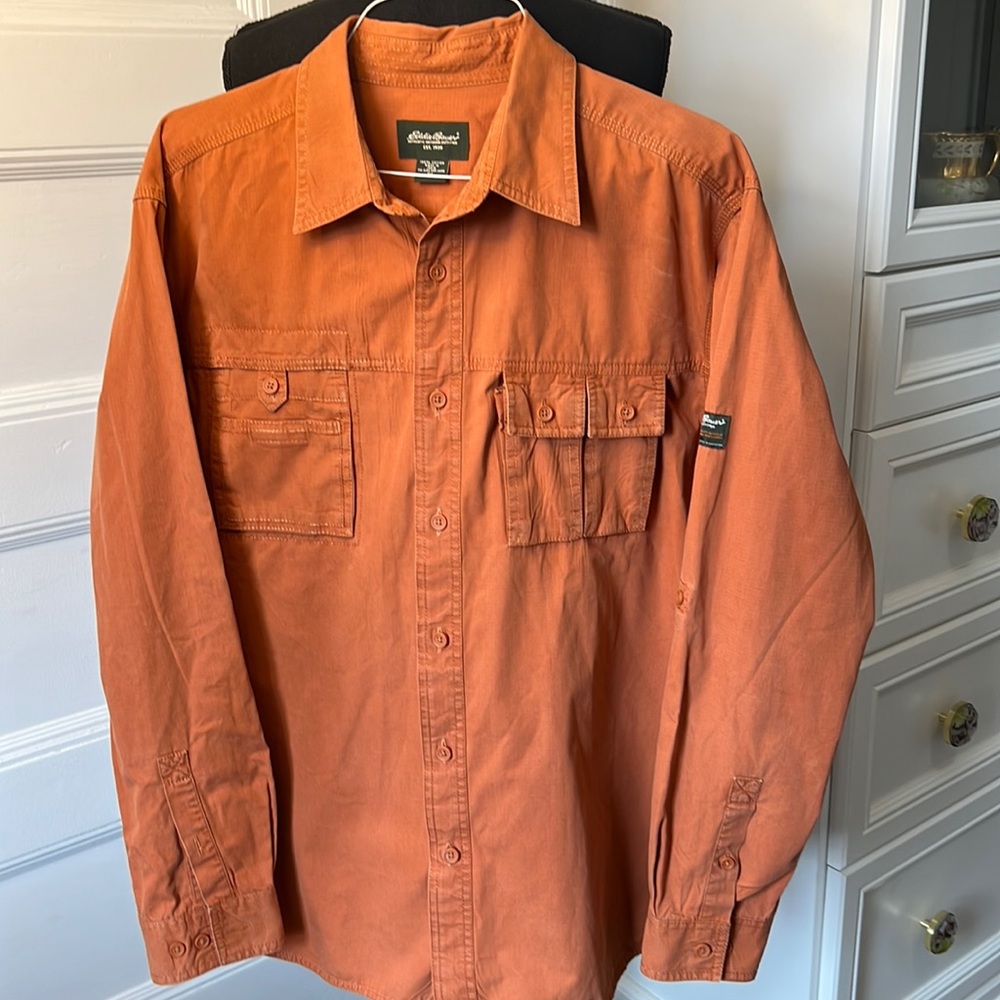 EDDIE BAUER AUTHENTIC OUTDOOR OUTFITTER MENS 100% COTTON SHIRT SIZE XL